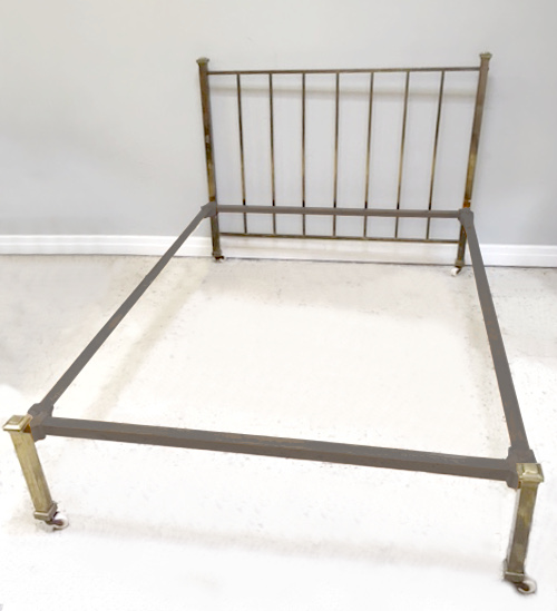 OLD BRASS BED WITH LOW FOOT END